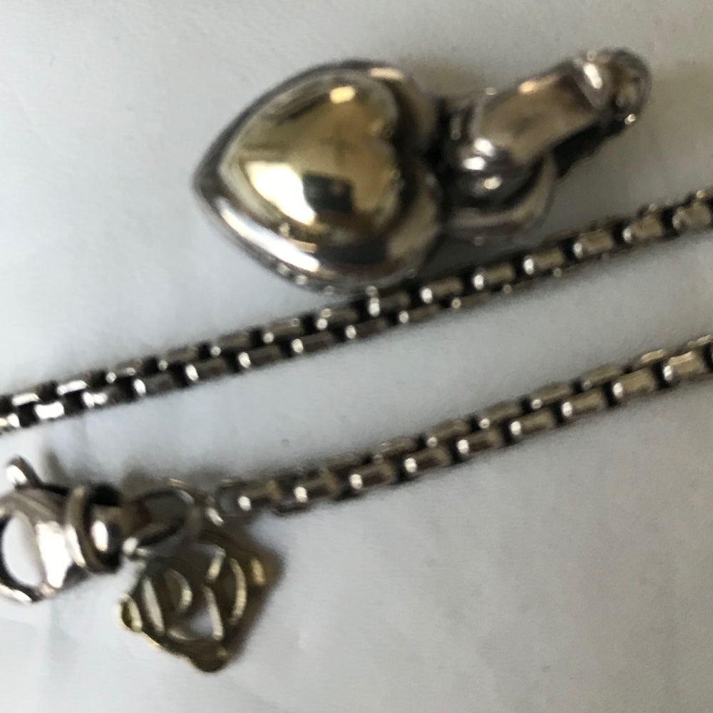 David Yurman Two-Tone Heart Necklace - Picture 4 of 6